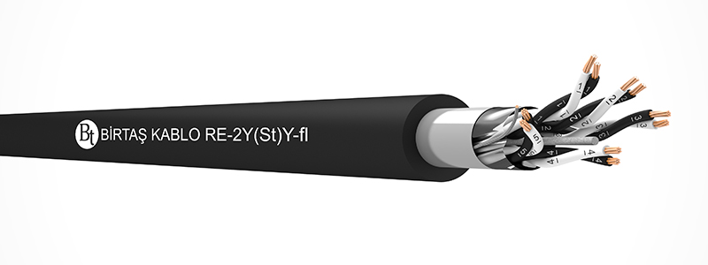 RE-2Y(St)Y-fl    70 °C  /  300 V Cu/PE/OSCR/PVC/MP